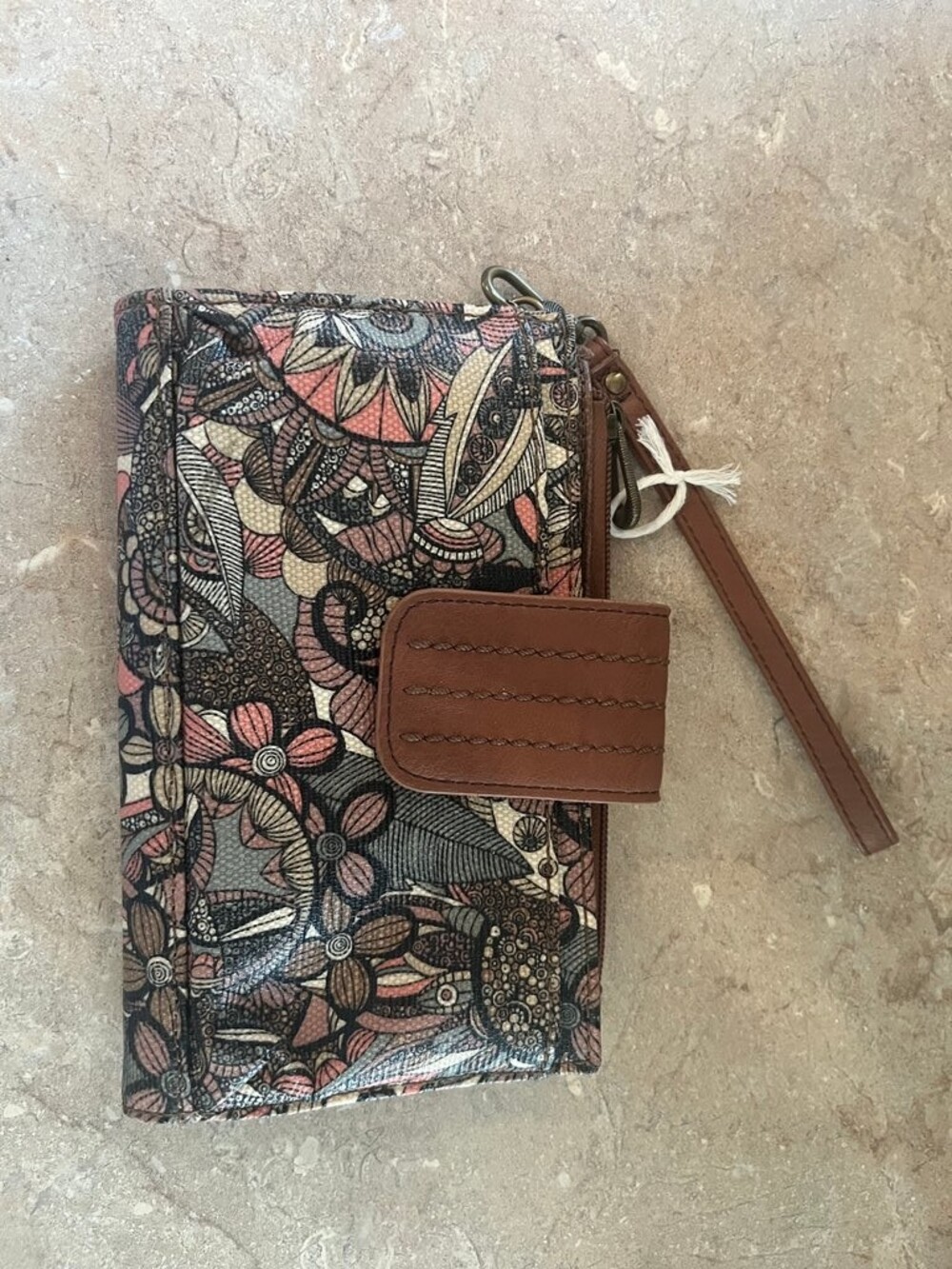 Sakroots Patterned Wallet with Wrist Strap